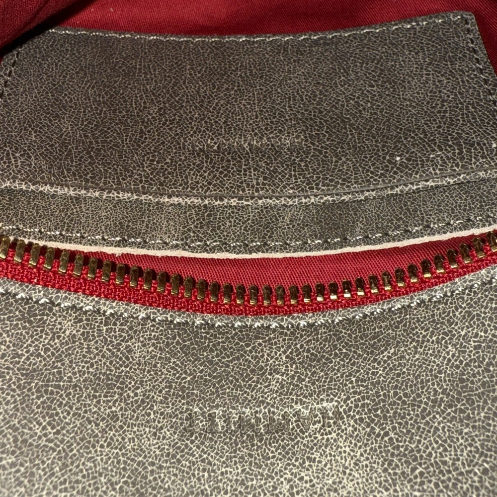 !HAMMITT Bundle! Oliver Leather Taupe Pewter Tote & Tony Small Pewter Crossbody - Picture 14 of 16